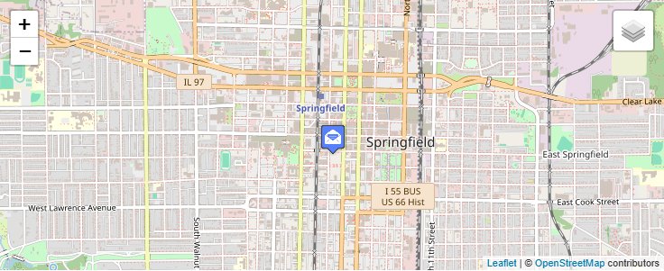 Map of ZIP Code 62705 in Springfield, IL — click to open interactive map