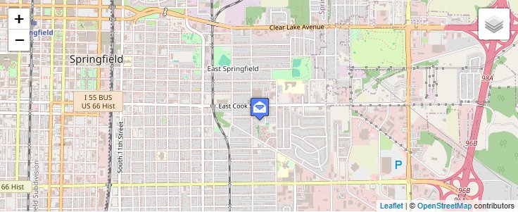 Map of ZIP Code 62708 in Springfield, IL — click to open interactive map