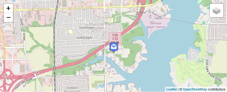 Map of ZIP Code 62716 in Springfield, IL — click to open interactive map