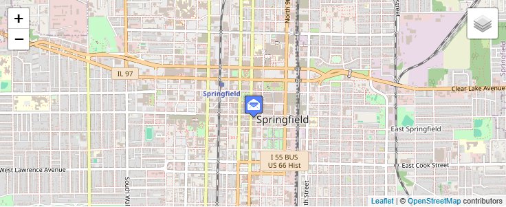 Map of ZIP Code 62739 in Springfield, IL — click to open interactive map