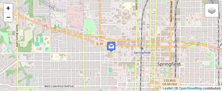 Map of ZIP Code 62761 in Springfield, IL — click to open interactive map