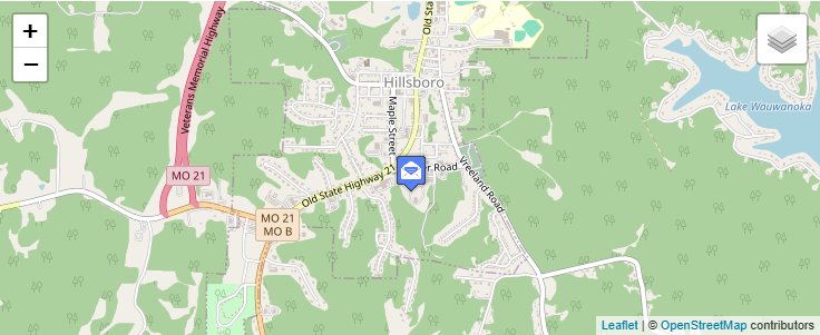 Map of ZIP Code 63066 in Morse Mill, MO — click to open interactive map