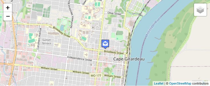 Map of ZIP Code 63702 in Cape Girardeau, MO — click to open interactive map