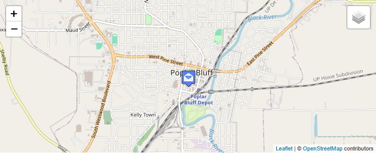 Map of ZIP Code 63902 in Poplar Bluff, MO — click to open interactive map