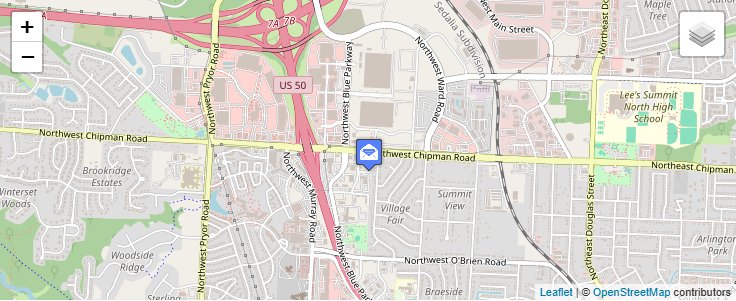 Map of ZIP Code 64002 in Lee's Summit, MO — click to open interactive map