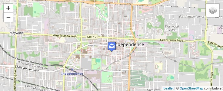 Map of ZIP Code 64051 in Independence, MO — click to open interactive map