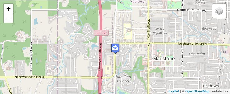 Map of ZIP Code 64188 in Kansas City, MO — click to open interactive map