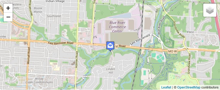 Map of ZIP Code 64197 in Kansas City, MO — click to open interactive map