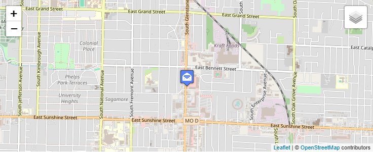 Map of ZIP Code 65808 in Springfield, MO — click to open interactive map