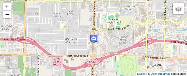 Map of ZIP Code 65817 in Springfield, MO — click to open interactive map