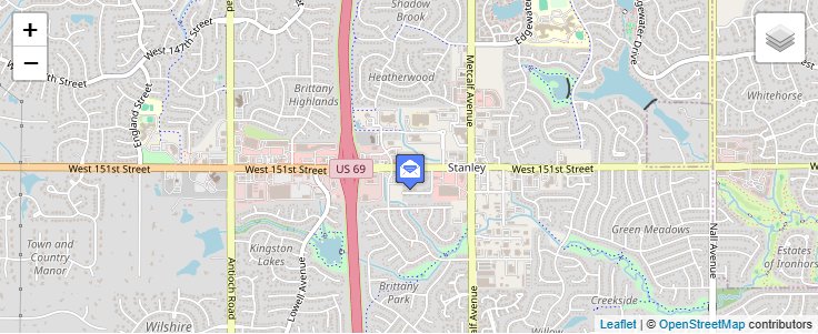 Map of ZIP Code 66283 in Overland Park, KS — click to open interactive map