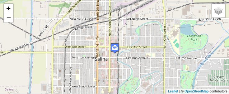 Map of ZIP Code 67402 in Salina, KS — click to open interactive map