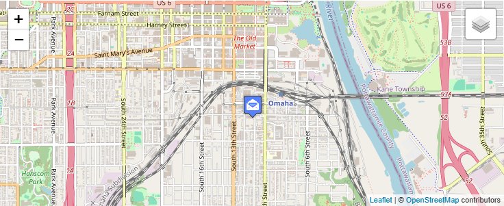 Map of ZIP Code 68109 in Omaha, NE — click to open interactive map
