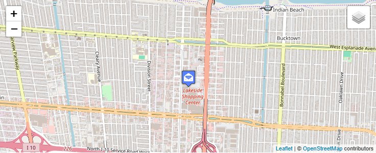 Map of ZIP Code 70009 in Metairie, LA — click to open interactive map