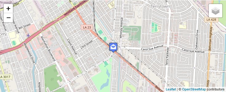 Map of ZIP Code 70054 in Gretna, LA — click to open interactive map