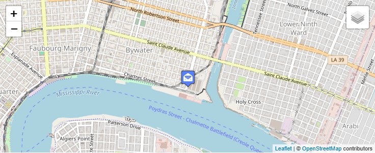 Map of ZIP Code 70145 in New Orleans, LA — click to open interactive map