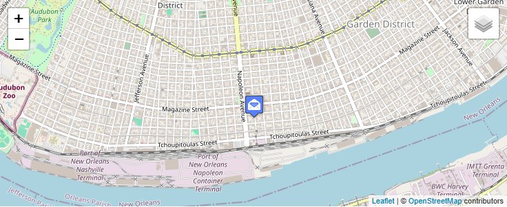 Map of ZIP Code 70154 in New Orleans, LA — click to open interactive map