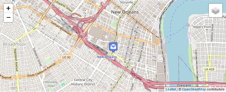 Map of ZIP Code 70157 in New Orleans, LA — click to open interactive map