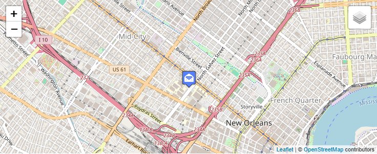 Map of ZIP Code 70167 in New Orleans, LA — click to open interactive map