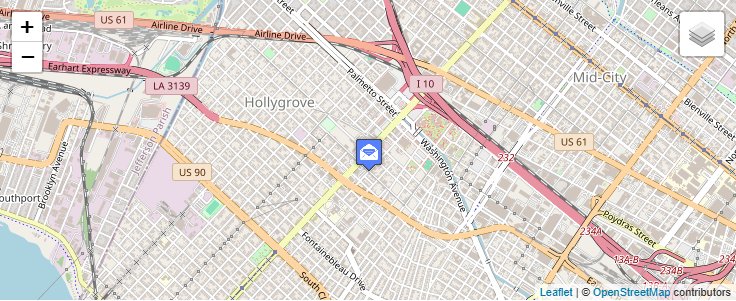 Map of ZIP Code 70185 in New Orleans, LA — click to open interactive map