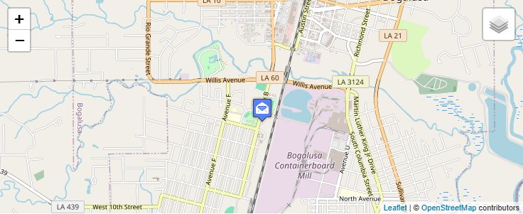 Map of ZIP Code 70429 in Bogalusa, LA — click to open interactive map