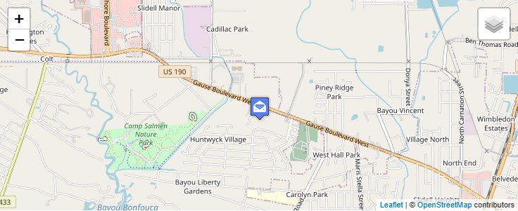 Map of ZIP Code 70469 in Slidell, LA — click to open interactive map