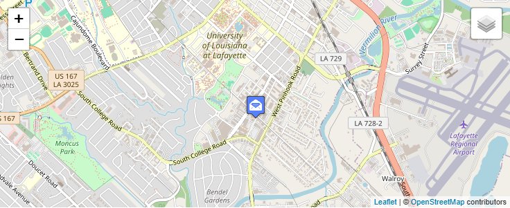Map of ZIP Code 70505 in Lafayette, LA — click to open interactive map