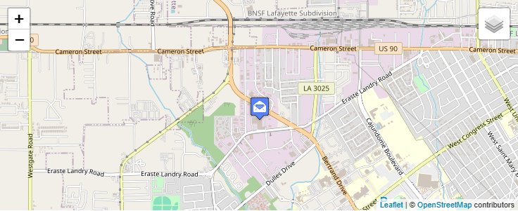 Map of ZIP Code 70596 in Lafayette, LA — click to open interactive map