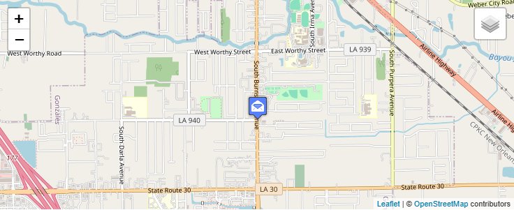 Map of ZIP Code 70707 in Gonzales, LA — click to open interactive map