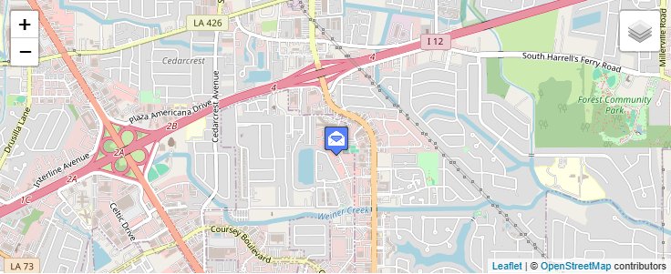 Map of ZIP Code 70827 in Baton Rouge, LA — click to open interactive map