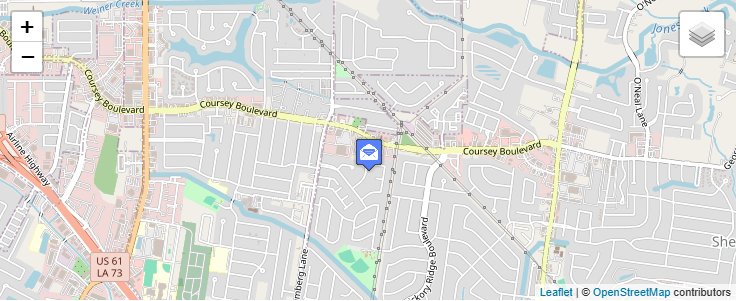 Map of ZIP Code 70879 in Baton Rouge, LA — click to open interactive map