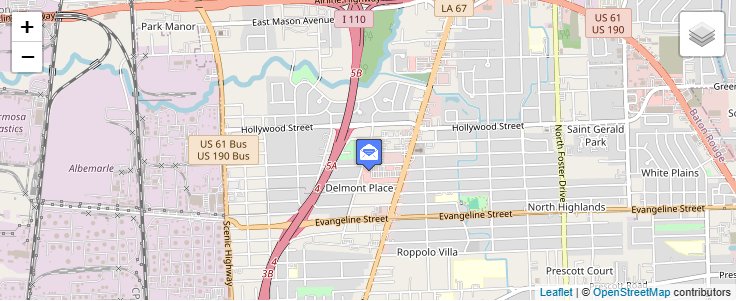 Map of ZIP Code 70892 in Baton Rouge, LA — click to open interactive map