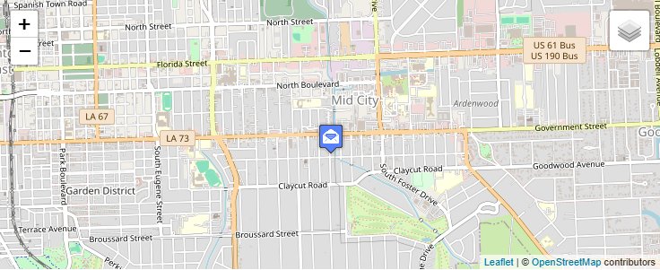 Map of ZIP Code 70896 in Baton Rouge, LA — click to open interactive map