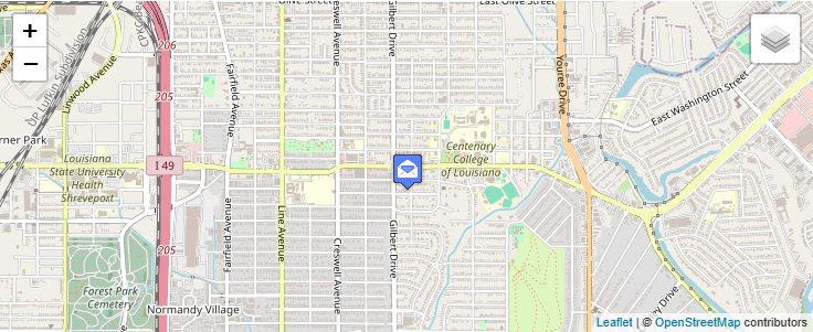 Map of ZIP Code 71134 in Shreveport, LA — click to open interactive map