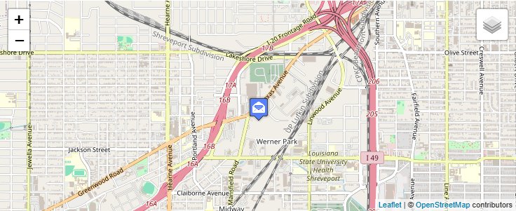 Map of ZIP Code 71150 in Shreveport, LA — click to open interactive map