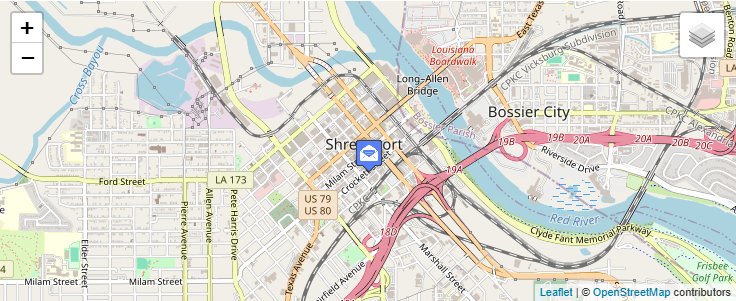 Map of ZIP Code 71164 in Shreveport, LA — click to open interactive map