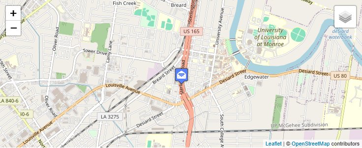 Map of ZIP Code 71211 in Monroe, LA — click to open interactive map