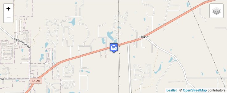 Map of ZIP Code 71348 in Libuse, LA — click to open interactive map