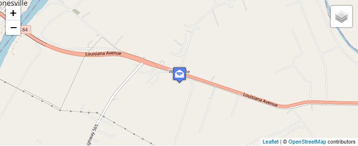 Map of ZIP Code 71377 in Wildsville, LA — click to open interactive map