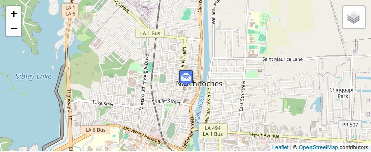Map of ZIP Code 71458 in Natchitoches, LA — click to open interactive map