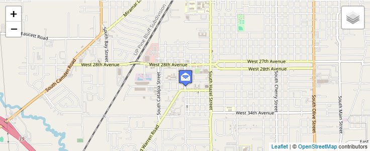 Map of ZIP Code 71613 in Pine Bluff, AR — click to open interactive map