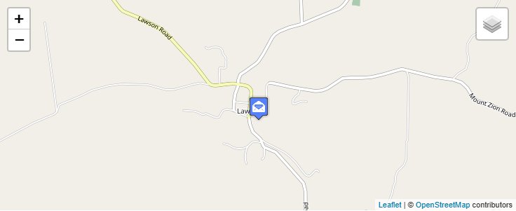 Map of ZIP Code 71750 in Lawson, AR — click to open interactive map