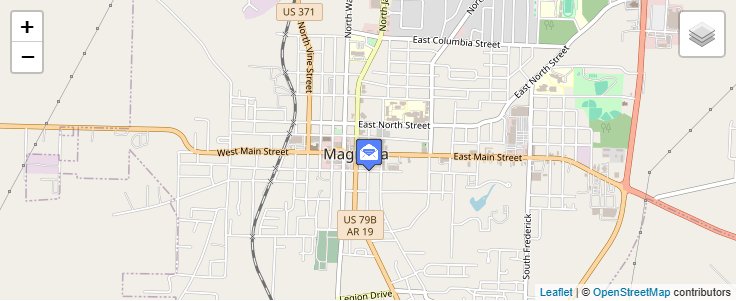 Map of ZIP Code 71754 in Magnolia, AR — click to open interactive map