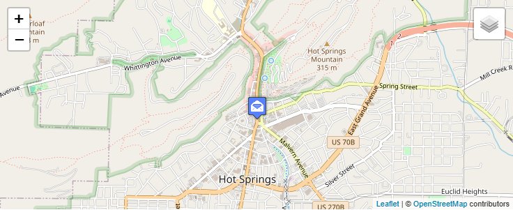 Map of ZIP Code 71902 in Hot Springs National Park, AR — click to open interactive map
