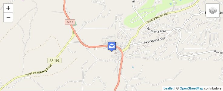 Map of ZIP Code 71910 in Hot Springs Village, AR — click to open interactive map