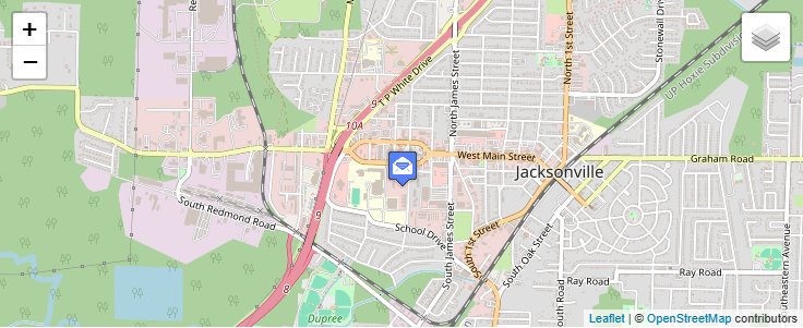 Map of ZIP Code 72078 in Jacksonville, AR — click to open interactive map