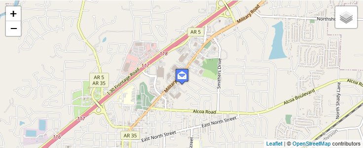 Map of ZIP Code 72158 in Benton, AR — click to open interactive map