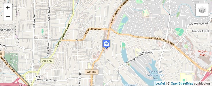 Map of ZIP Code 72190 in North Little Rock, AR — click to open interactive map