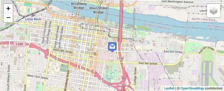 Map of ZIP Code 72203 in Little Rock, AR — click to open interactive map