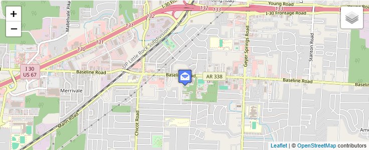 Map of ZIP Code 72219 in Little Rock, AR — click to open interactive map